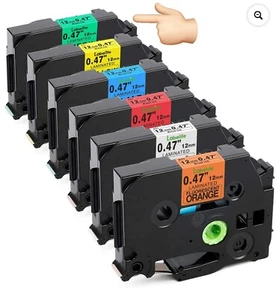 5-Pack Black Ink On Green Laminated Label Tape 12mm 0.47" TZe231  Brother PT - Picture 1 of 7