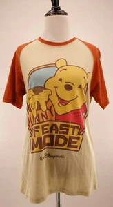 Disney Parks S Winnie the Pooh Feast Mode Honey Post Raglan Retro Style T-Shirt - Picture 1 of 9