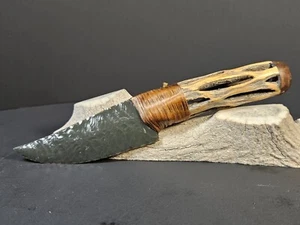 Palisade Green Obsidian Cholla Knife~ Kenny Hull~Worldwide~Eagle Wolf BEAR - Picture 1 of 8