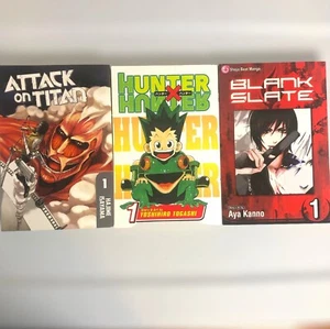 Lote Manga Attack on Titan vol 1 (Isayama) Shojo Blank Slate Vol 1 (Kanno) Anime - Imagen 1 de 8