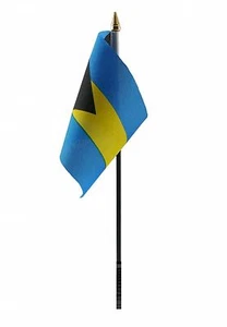 BAHAMAS SMALL HAND WAVING FLAG 6"X4" flags CARIBBEAN - Picture 1 of 1