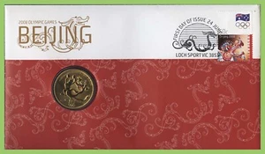 Australia 2008 Beijing PNC, $1 Coin First Day Cover - Imagen 1 de 2