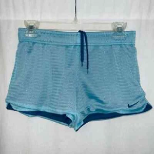 Nike Dri Fit Girl Teal Color Athletic Shorts Size L - Picture 1 of 3