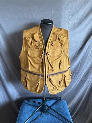 New Vintage Ideal Hunting or Fishing heavy canvas Vest men's large Never Used - Image 1 of 4