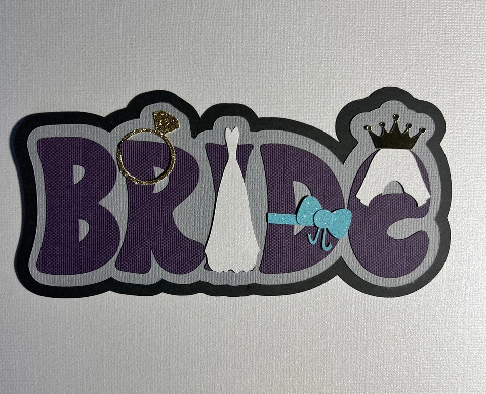 Título de novia álbum de recortes matrimonio troquelado. Multicapa. Hecho a mano. Foto 1 de 1