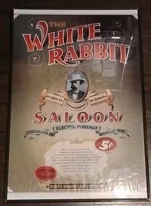 PÓSTER 36x24 enmarcado: licor: jack daniels - salón de conejos blancos lynchburg tenn. - Imagen 1 de 11