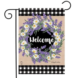 Briarwood Lane Lavender and Daisies Spring Garden Flag - Picture 1 of 4