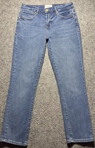 Jeans para mujer Dear John 29 azul cómodo azul tiro alto recto elástico denim - Imagen 1 de 16