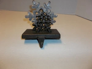 The Christmas Shoppe Metal And Glitter Snowflakes Stocking Hanger Holder - Picture 1 of 5
