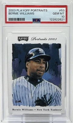 Bernie Williams PSA 10 - 2003 Playoff Portraits -Yankees Legend, Class, Clutch - Image 1 of 4