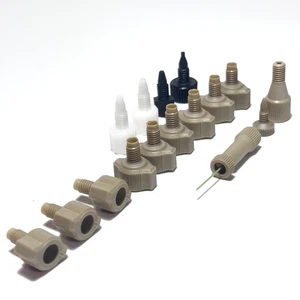 Lot Upchurch IDEX HPLC PEEK Finger-Tight Fittings Nuts Connectors Union Assembly - Picture 1 of 13