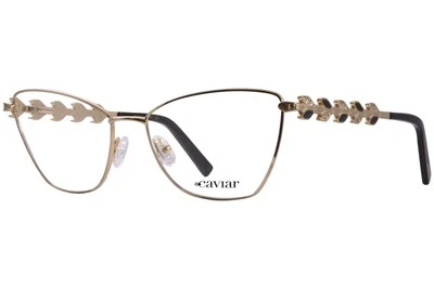 Caviar 2410 C21 Eyeglasses Frame Women's Gold Full Rim Butterfly Shape 56mm - Image 1 of 4