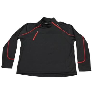 Joe Rocket 2XL Pullover Jacket Black Red Accent Motorcycle Riding Soft Shell - Image 1 of 4