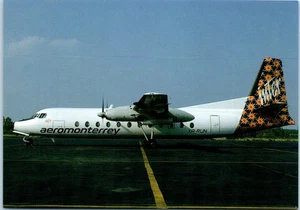 Cartolina Aeromonterrey Fairchild FH-227B all'aeroporto di Monterrey marzo 1991 - Foto 1 di 2