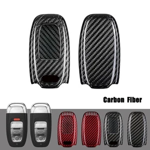 Carbon Fiber Car Key Fob Case Cover For Audi A3 A4 A5 A6 A7 A8 S4 S6 Q5 RS Q2 TT - Picture 1 of 10