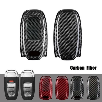 Carbon Fiber Car Key Fob Case Cover For Audi A3 A4 A5 A6 A7 A8 S4 S6 Q5 RS Q2 TT - Image 1 of 4