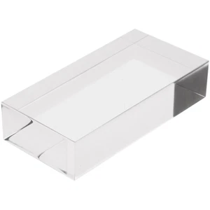 Plymor Clear Polished Acrylic Rectangular Display Block, 1" H x 2" W x 4" D - Picture 1 of 1