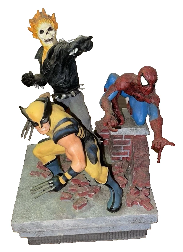 NUEVO** MARVEL HEROES~PISAPAPELES RESINA 8"~WOLVERINE~SPIDERMAN~GHOST RIDER~ROOFTOP Foto 1 de 4