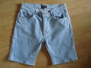 BOOHOO MAN BLUE COTTON /ELASTANE BUTTON FLY POCKETS STONEWASH UK 32IN WAIST - Picture 1 of 11