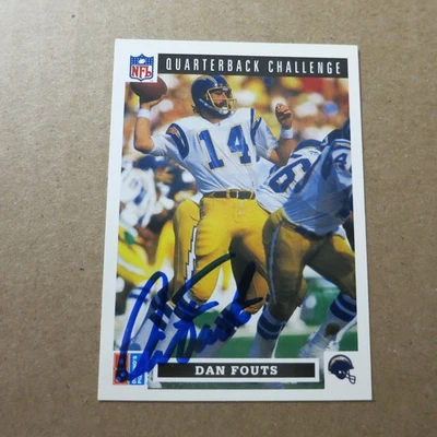 Dan Fouts RC Autograph 1991 Domino's QB Challenge SD Chargers HOF FREE Postage - Image 1 of 2