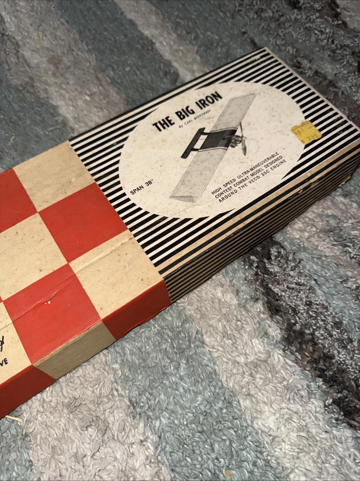 Veco The Big Iron Contest Combat R/C Balsa Model Airplane Kit Plane 38" Wingspan - Image 1 of 4
