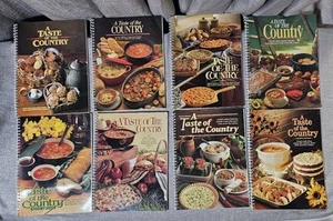 Set of 8 A Taste of the Country Cookbooks Illustrated 100s of Recipes Reiman - Imagen 1 de 1