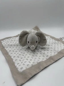 Pearhead Elephant Lovey Gray White Blanket Baby Infant Security Satin Back - Picture 1 of 4