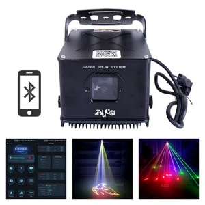 Android iOS APP 2W RGB Laser Outdoor IP65 Waterproof Show Projector Stage Lights - Picture 1 of 14
