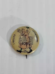Antiguo Little Pinkies The Newsboy Celuloide Pinback Botón Pepsin Gum de 1890 - Imagen 1 de 3