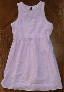 Girls Large 10-12 Lavender Embroidered Old Navy lined midi sleeveless dress - Picture 1 of 11