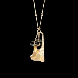 Lapponia. 14k Gold 'Semiramis' Necklace with Tourmalines - Björn Weckström. - Picture 1 of 6