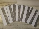 6 pieces of gray distressed stripe Scrapbook Paper 4x6 photo mats #911