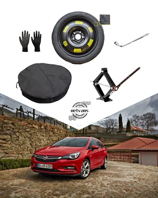 Ersatzrad Notrad 16" für OPEL ASTRA K mit Wagenheber Schlüssel Tasche 125/70R16 - Bild 1 von 4