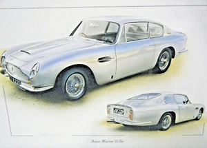 PRINT ASTON MARTIN DB6 STUNNING LIMITED EDITION NEW DAVID BROWN CHRIS DUGAN - Picture 1 of 5