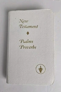New Testament Psalms Proverbs GIDEON BIBLE Pocket Mini White - Bild 1 von 2
