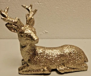 Gold Glitter Deer/ Christmas Holiday Decor/ Christmas Fun - Picture 1 of 9