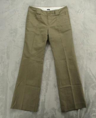 Pantalones chinos Gap para mujer 6 rosa tostado patrón de rayas lana mezcla de poliéster elásticos Foto 1 de 4