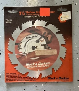 Vintage Black And Decker Saw Blade 7 1/4” Plywood 5/8 “Arbor Hole 73-257 NOS FS - Picture 1 of 2