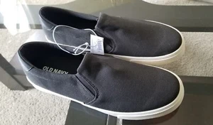 Old Navy Canvas Slip On  Sneakers Boat Shoes Size 9.5 Men's Grey New - Picture 1 of 5