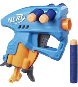 Hasbro Nerf N-Strike NanoFire - Blue Single Fire Blaster With 3x Elite Darts - Picture 1 of 2