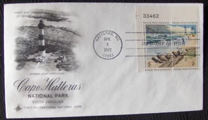 US FDC SC #1448-51 CAPE HATTERAS by ArtCraft 1972 with plate number. - Picture 1 of 1