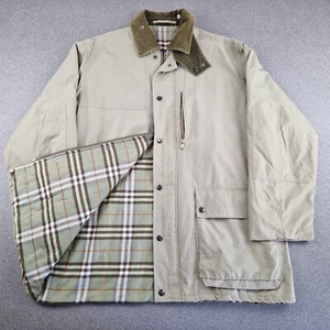 Vintage Burberrys Jacket Mens Extra Large Brown Nova Check Coat 90s Designer - Picture 1 of 15