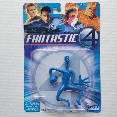 2005 Toy Biz Marvel Fantastic 4 Stretch Mr Fantastic Stick & Flip Figure Toy New Cover