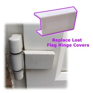 Square edge Flag Hinge Replacement Covers Plastic For UPVC Patio Doors - Picture 1 of 5