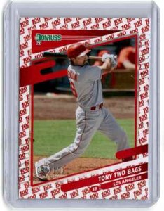2021 Donruss One Hundred Tony Two Bags 100 Anthony Rendon /100 Los Angeles