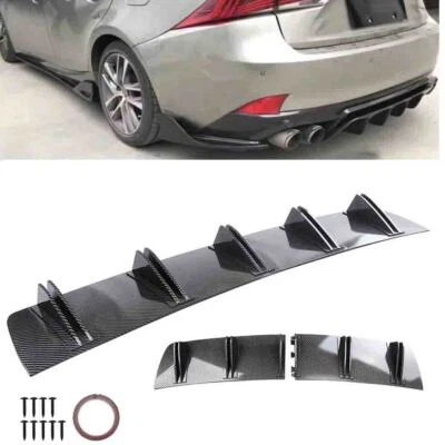 For Lexus IS350 300 200 ES350 Rear Diffuser Bumper Fins Spoiler Lip Splitter Lip Foto 1 de 4