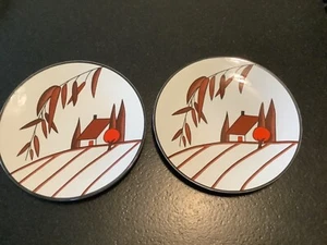 2 Ava’s Greenhouse Meadow Stoneware Plates By Ava Bergmann Japan - Picture 1 of 4