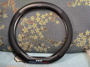 Coprivolante 15" vera pelle per BMW serie M /1 2 3 4 5 6 x1 x3 x5 - Foto 1 di 10