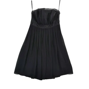 White House Black Market Strapless Dress Pleated Party Cocktail HOCO Size 6 - Picture 1 of 10