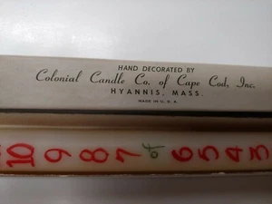 Vintage 12 Days of Christmas Kerze von Colonial Candle Co. Cape Cod USA 12" USA - Bild 1 von 7